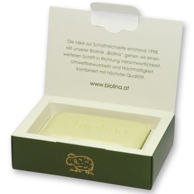Biolina sheep milk soap 200g in box, Ginger lime 