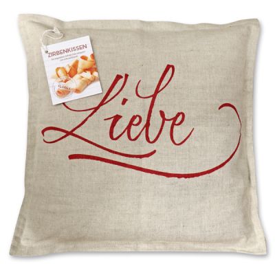 Zirbenpolster 40x40cm Liebe befüllt mit Zirbenspänen 