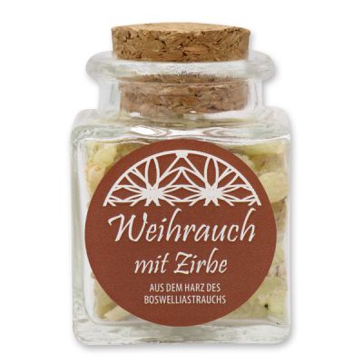 Weihrauchmischung 25g im Glas mit Kork, Weihrauch mit Zirbe 