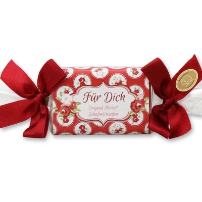 Schafmilchseife eckig 100g Seifenzuckerl "Für Dich", Rose 