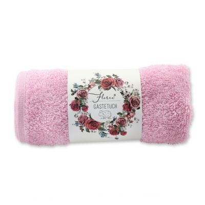 Guest towel 30x50cm light "Einzigartige Augenblicke", pink 