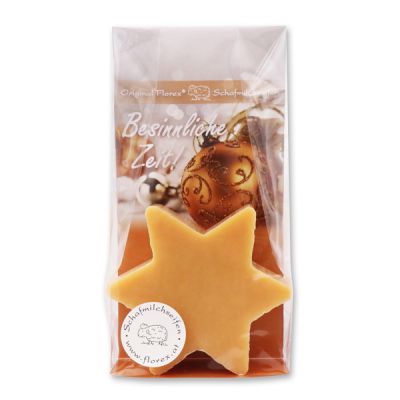 Schafmilchseife Stern 80g in Cello "Besinnliche Zeit", Quitte 