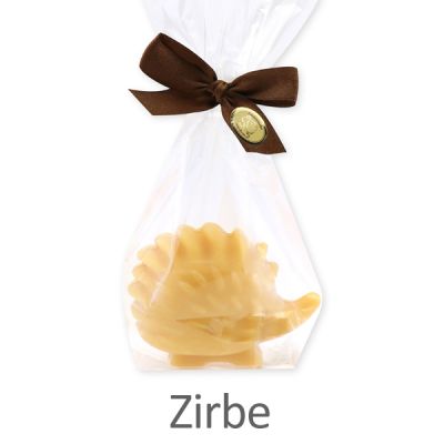Schafmilchseife Igel 150g in Cello, Zirbe 