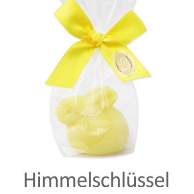 Schafmilchseife Hase liegend 40g in Cello, Himmelschlüssel 