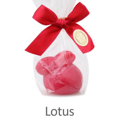 Schafmilchseife Hase liegend 40g in Cello, Lotus 