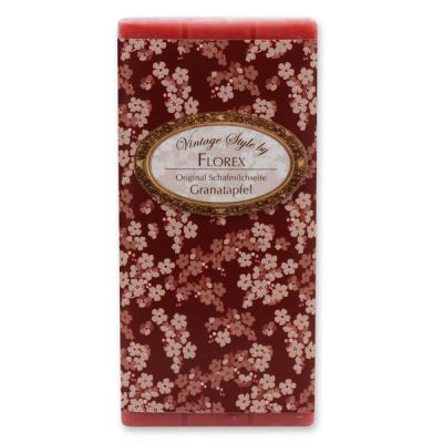 Schafmilchseife Tafel 100g "Vintage-Motiv 109", Granatapfel 