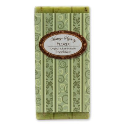 Schafmilchseife Tafel 100g "Vintage-Motiv 67", Eisenkraut 