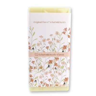 Sheep milk bar of soap 100g "Blütenzart" with design 11, Classic 