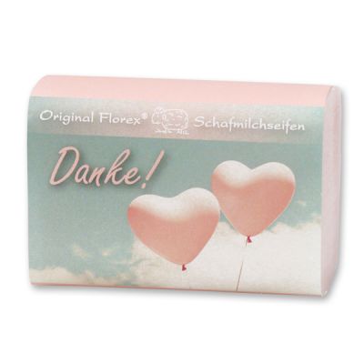 Schafmilchseife eckig 100g "Danke", Jasmin 