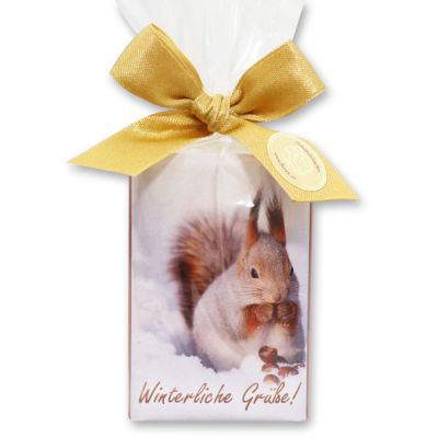 Schafmilchseife eckig 100g in Cello "Winterliche Grüße", Classic 