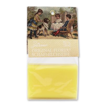 Schafmilchseife eckig 100g in Cello, Zitrone 