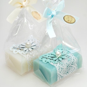 Sheep milk soap 100g, decorated with a butterfly in a cellophane, Classic/salt 