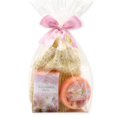 Soap set 3 pieces in a cellophane bag, Cherry blossom 