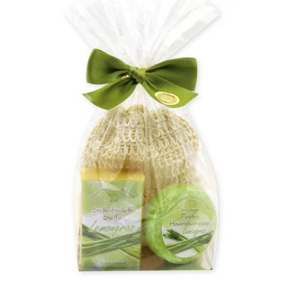 Soap set 3 pieces in a cellophane bag, Lemongrass 