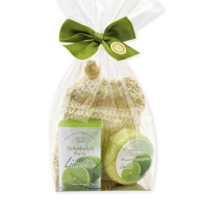 Soap set 3 pieces in a cellophane bag, Lime 