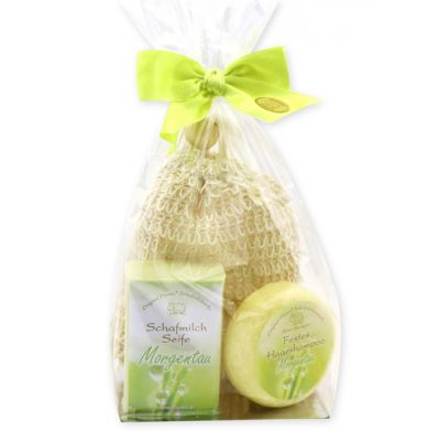 Soap set 3 pieces in a cellophane bag, Morning dew 