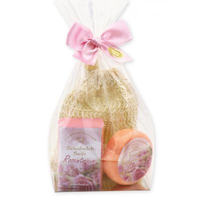 Soap set 3 pieces in a cellophane bag, Dream of roses 