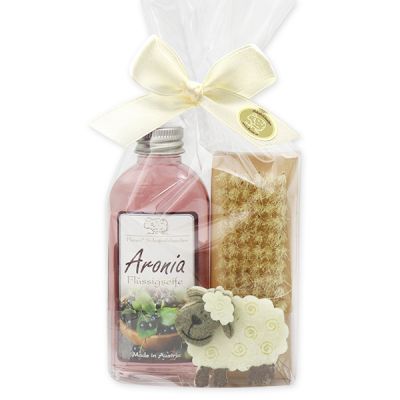 Set with felt sheep, Chokeberry 