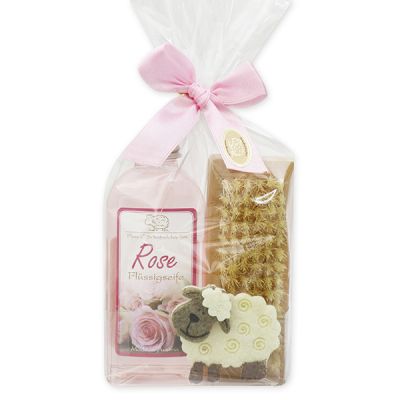Set with felt sheep, Rose Diana 
