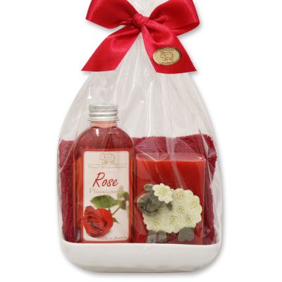 Set with sheep 4 pieces in a cellophane bag, Rose 