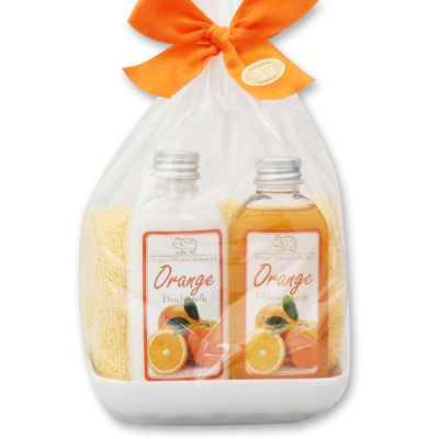 Pflegeset 4-teilig in Cello, Orange 
