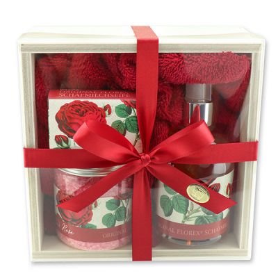 Holzboxset groß 5-teilig "Nostalgie", Rose 