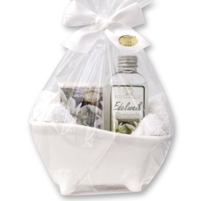 Wellness Set 4-teilig in Cello, Edelweiß 