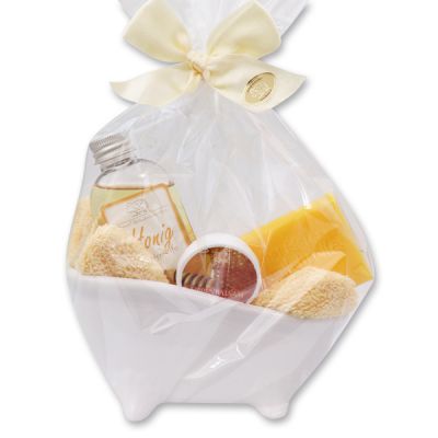 Wellness set 5 pieces in a cellophane bag, Honey 