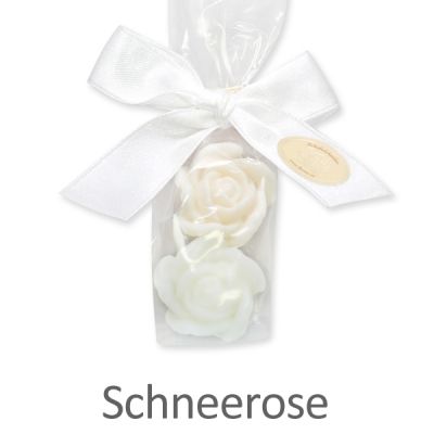 Sheep milk soap rose Florex 2x7g in a cellophane, Classic/christmas rose white 