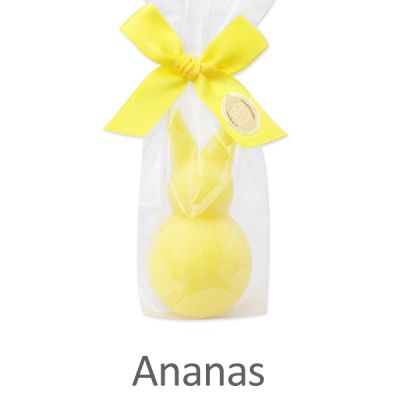 Schafmilchseife Kugelhase 64g in Cello, Ananas 