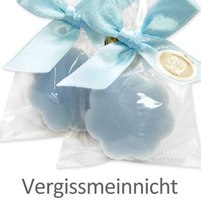 Sheep milk soap flower 20g in a cellophane, Forget-me-not 