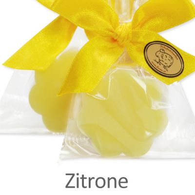 Sheep milk soap flower 20g in a cellophane, Lemon 