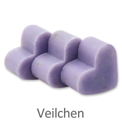 Sheep milk soap heart mini 8g, Viola with herbs 