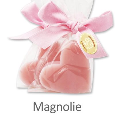 Sheep milk soap heart midi 23g in a cellophane, Magnolia 