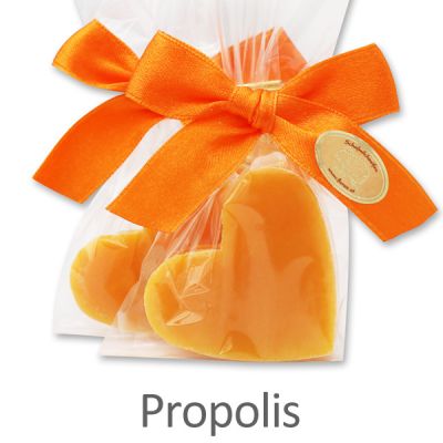 Sheep milk soap heart midi 23g in a cellophane, Propolis 
