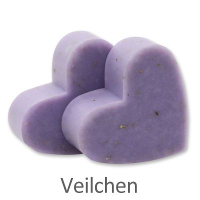 Sheep milk soap heart midi 23g, Viola with herbs 