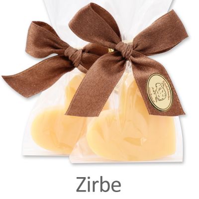 Sheep milk soap heart midi 23g in a cellophane, Swiss pine 