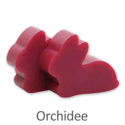 Schafmilchseife Hase mini flach 20g, Orchidee 