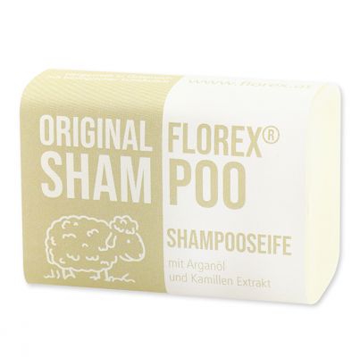 Shampooseife eckig mit Schafmilch 100g mit Schleife 