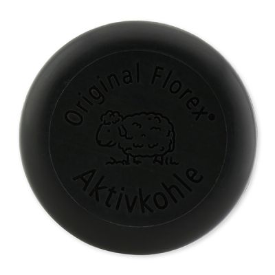 Activated carbon soap round with sheep milk 100g 