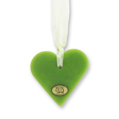 Schafmilchseife Herz groß 85g hängend, Ginko 