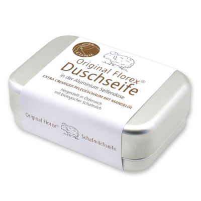 Shower soap with sheep milk square 100g in a can, Classic 