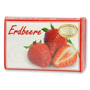 Sheep milk soap square 100g modern, Strawberry 