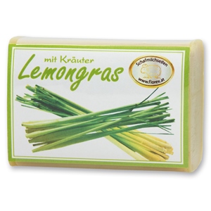 Sheep milk soap square 100g modern, Lemongrass with herbs 