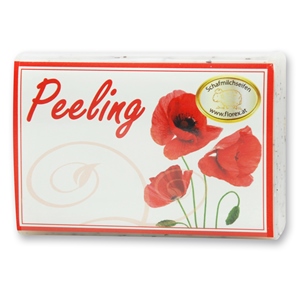 Sheep milk soap square 100g modern, Peeling with poppy 