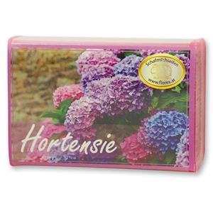 Sheep milk soap square 100g modern, Hydrangea cyclamen 