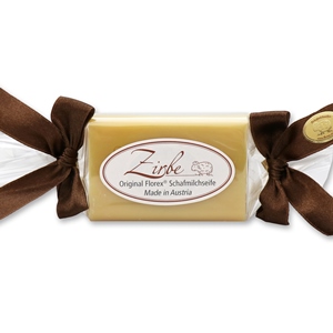 Schafmilchseife 100g "Seifen-Zuckerl" mit Cello V3, Zirbe 