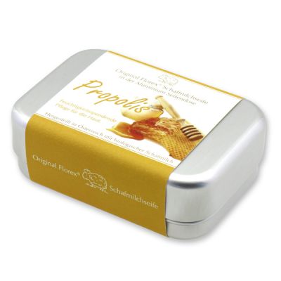 Sheep milk soap square 100g in a can, Propolis 