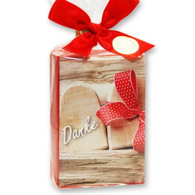 Sheep milk soap 150g in a cellophane bag "Danke", Rose 