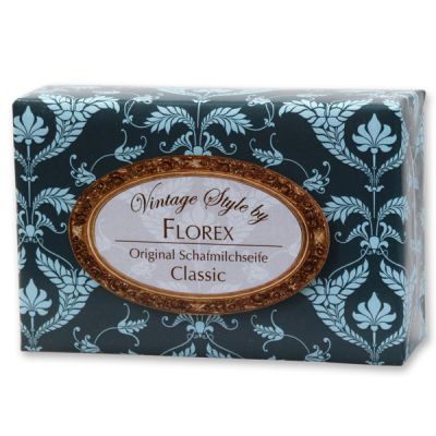 Schafmilchseife eckig 150g "Vintage-Motiv 105", Classic 